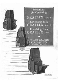 Graflex RB manual. Camera Instructions.